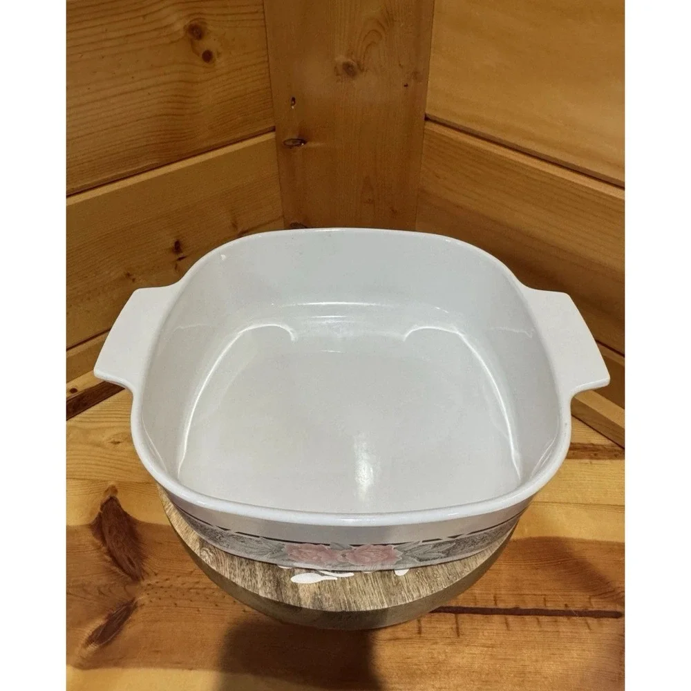Vintage Corning Ware A-2-B Silk And Roses Casserole‎ Dish, No Lid